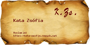 Kata Zsófia névjegykártya